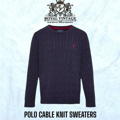 POLO CABLE KNIT SWEATERS