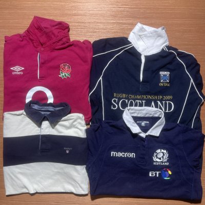 Wholesale Vintage Rugby Shirt Lot | 10pcs 50pcs 100pcs Available | England Scotland Jersey | RoyalsVintage
