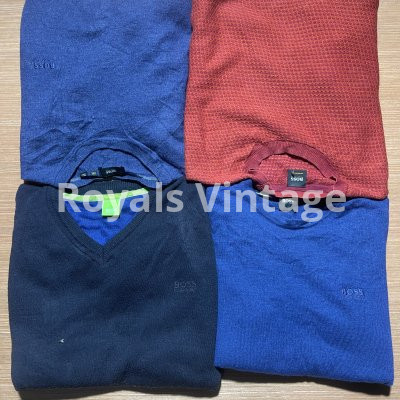 Wholesale Vintage Hugo BOSS Sweater Lot | 10pcs 50pcs 100pcs Available | Knitwear Jumper  RoyalsVintage