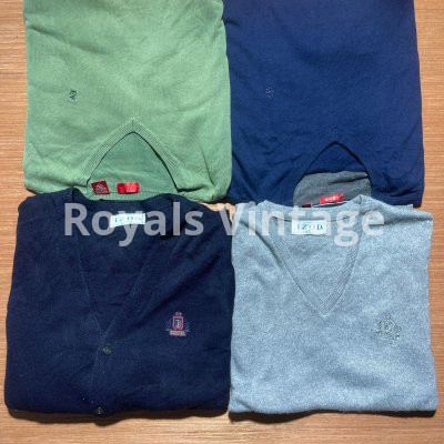 Wholesale Vintage IZOD Sweater Lot | 10pcs 50pcs 100pcs Available | V-Neck Cardigan Knitwear |  RoyalsVintage