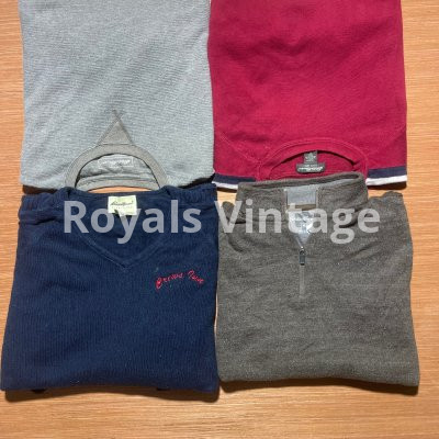 Wholesale Vintage Eddie Bauer Sweater Lot | 10pcs 50pcs 100pcs Available | Knitwear 1/4 Zip Fleece| RoyalsVintage